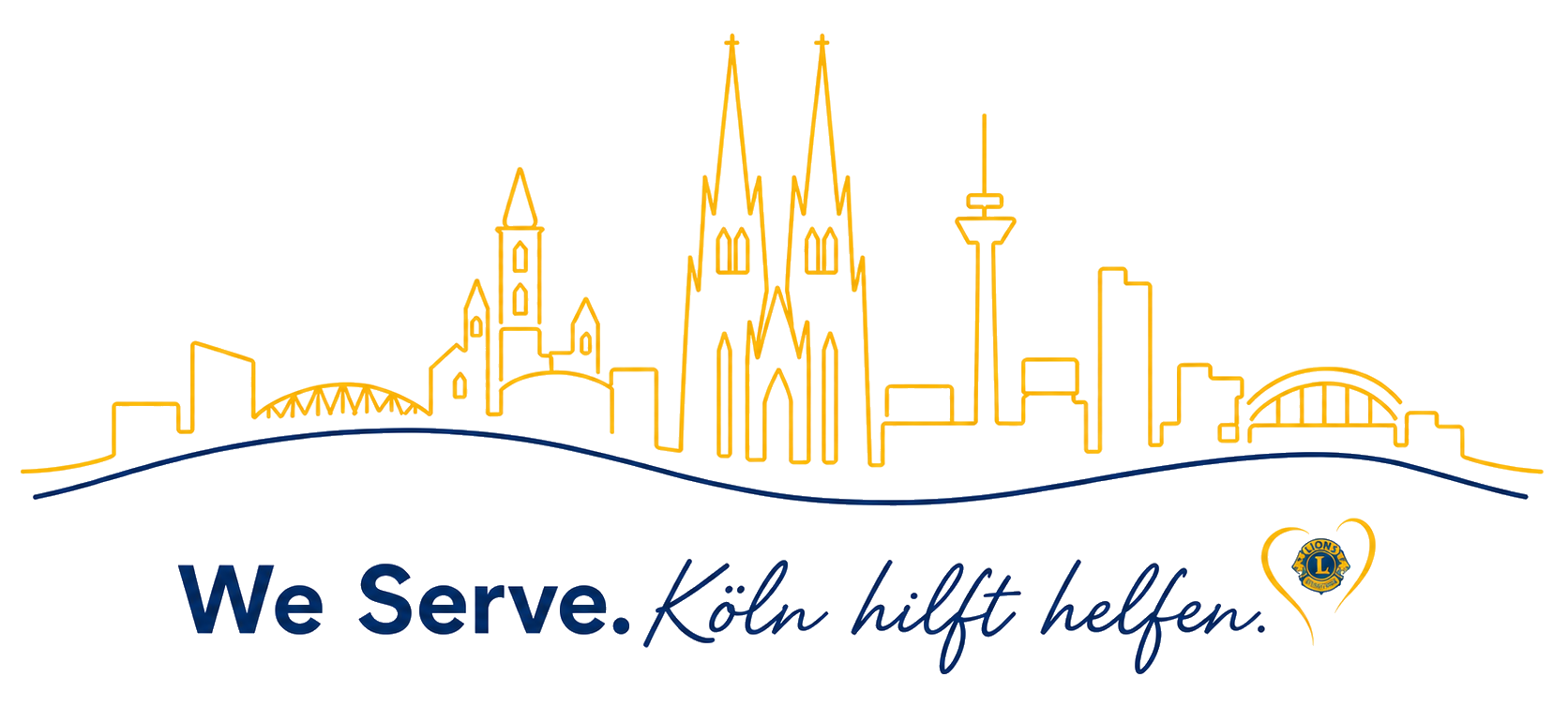 We Serve. Köln hilft helfen – Skyline von Köln