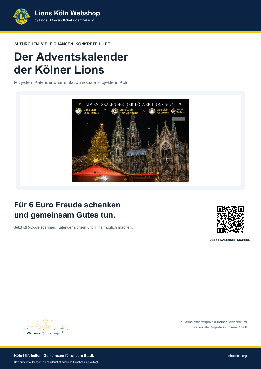 Adventskalender 2026 – Verkaufsplakat A3