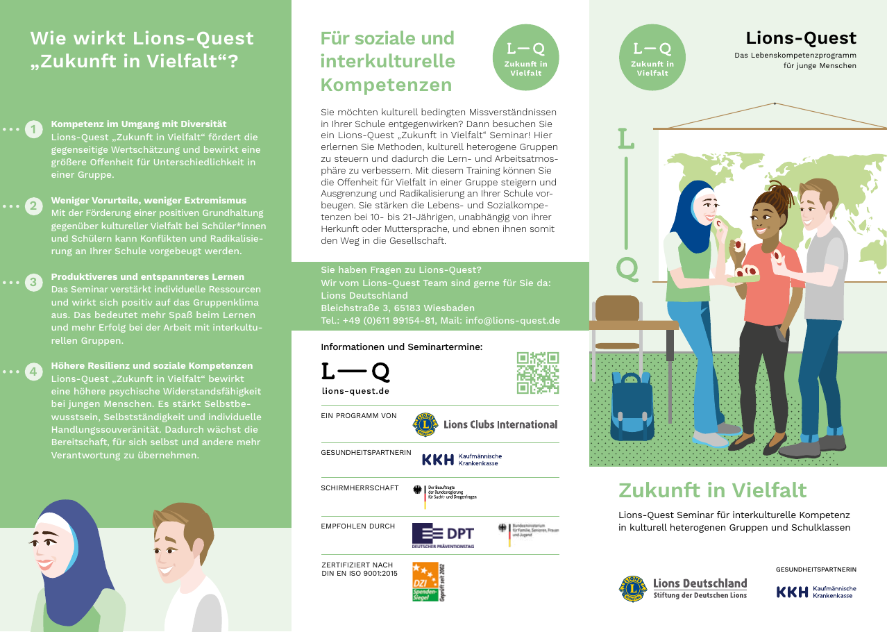 Lions-Quest „Zukunft in Vielfalt“ – Flyer